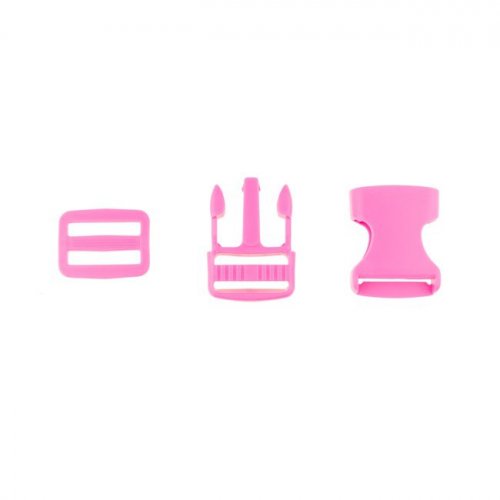 Verschluss-Set - pink - 2,5 cm
